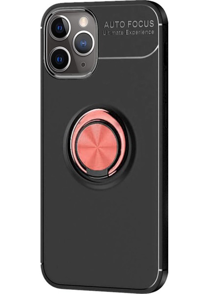 Apple iPhone 11 Pro Max Kılıf Kickstand Ring Holder Siyah Rose fiyatları