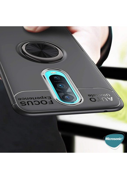 Oppo RX17 Pro Kılıf Kickstand Ring Holder Siyah