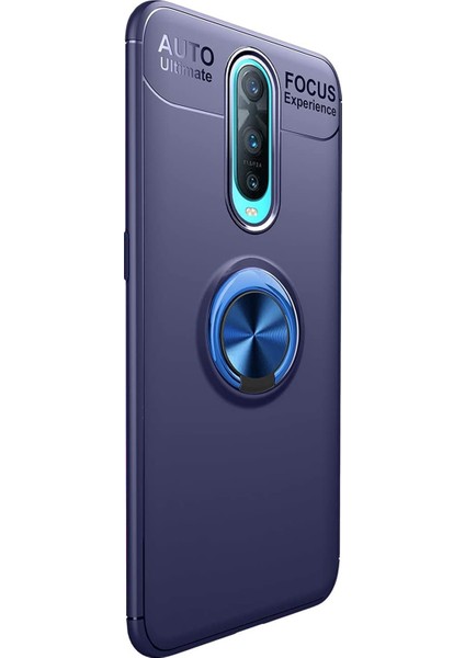 Oppo RX17 Pro Kılıf Kickstand Ring Holder Lacivert