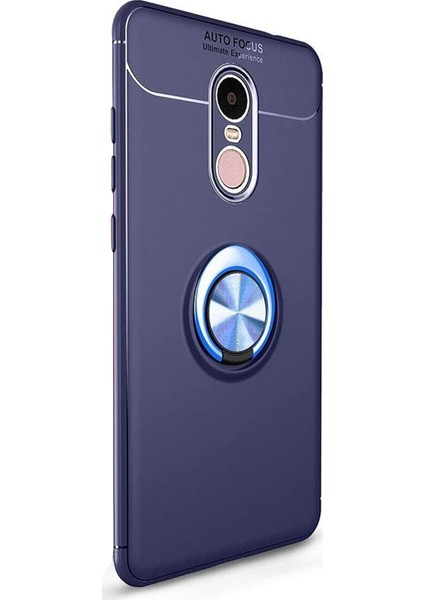 Xiaomi Redmi Note 4X Kılıf Kickstand Ring Holder Lacivert