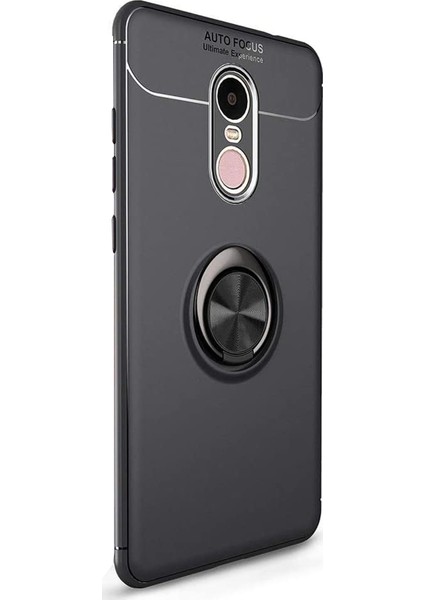 Xiaomi Redmi Note 4X Kılıf Kickstand Ring Holder Siyah