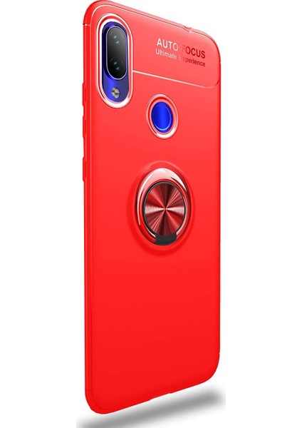 Xiaomi Redmi Note 7 Pro Kılıf Kickstand Ring Holder Kırmızı