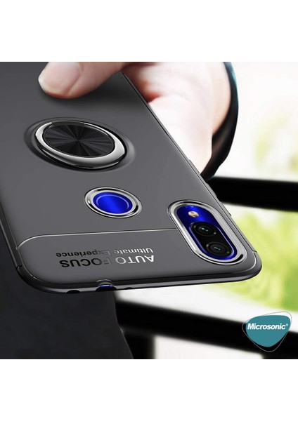 Xiaomi Redmi Note 7 Pro Kılıf Kickstand Ring Holder Kırmızı