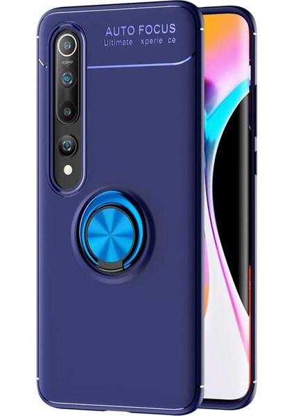 Xiaomi Mi 10 Pro Kılıf Kickstand Ring Holder Lacivert