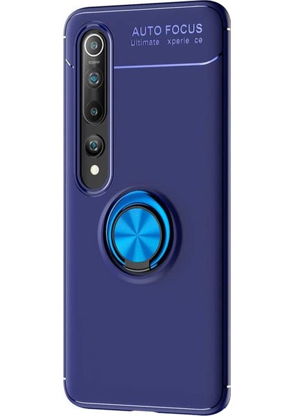 Xiaomi Mi 10 Pro Kılıf Kickstand Ring Holder Lacivert
