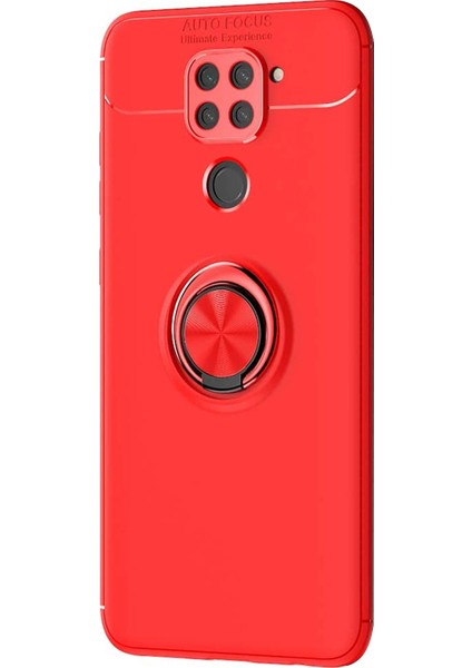 Xiaomi Redmi Note 9 Kılıf Kickstand Ring Holder Kırmızı