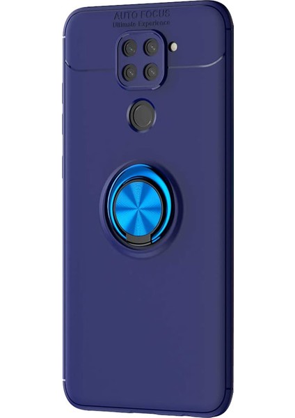 Xiaomi Redmi Note 9 Kılıf Kickstand Ring Holder Lacivert