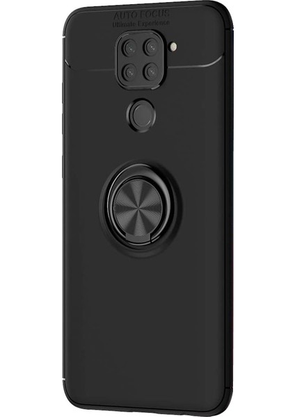 Xiaomi Redmi Note 9 Kılıf Kickstand Ring Holder Siyah