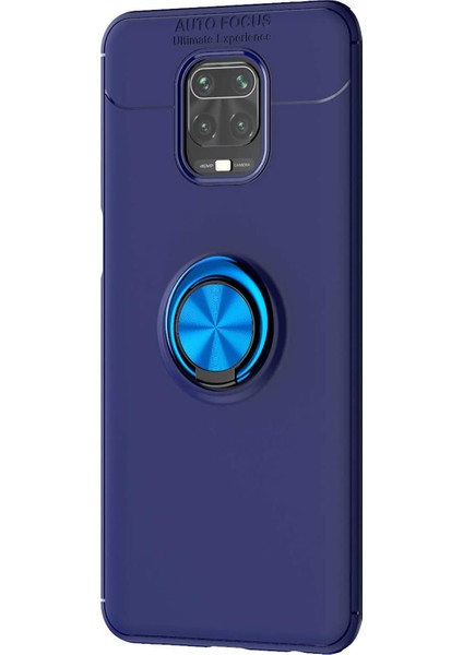 Xiaomi Redmi Note 9S Kılıf Kickstand Ring Holder Lacivert