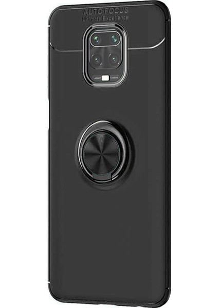 Xiaomi Redmi Note 9S Kılıf Kickstand Ring Holder Siyah