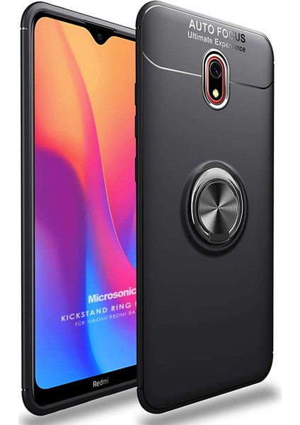 Xiaomi Redmi 8A Kılıf Kickstand Ring Holder Siyah