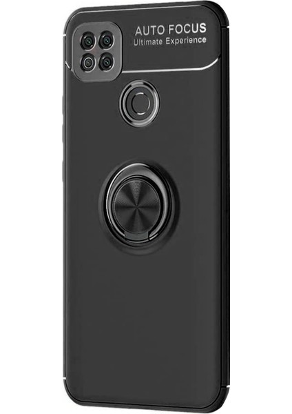 Xiaomi Redmi 9C Kılıf Kickstand Ring Holder Siyah