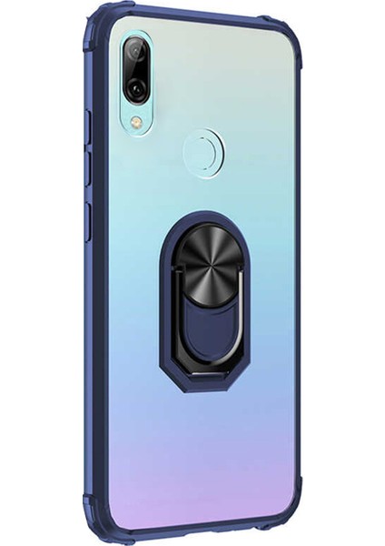 Huawei Honor 10 Lite Kılıf Grande Clear Ring Holder Lacivert