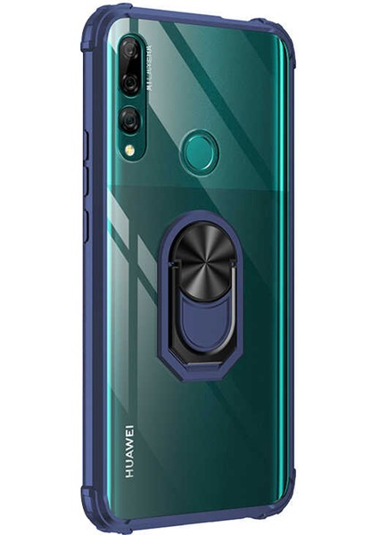 Huawei P Smart Z Kılıf Grande Clear Ring Holder Lacivert