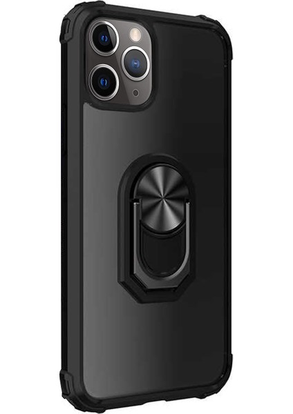 Apple iPhone 11 Pro Max Kılıf Grande Clear Ring Holder Siyah fiyatları