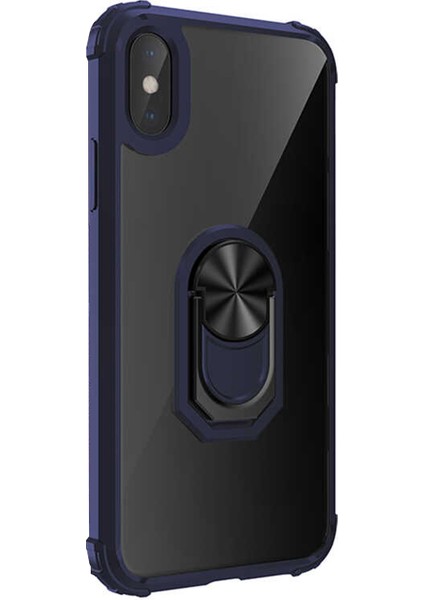 Apple iPhone X Kılıf Grande Clear Ring Holder Lacivert fiyatları