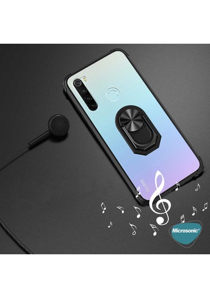 Xiaomi Redmi Note 8 Kılıf Grande Clear Ring Holder Lacivert