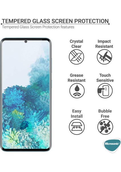 Samsung Galaxy S20 FE Tam Kaplayan Temperli Cam Ekran Koruyucu Siyah