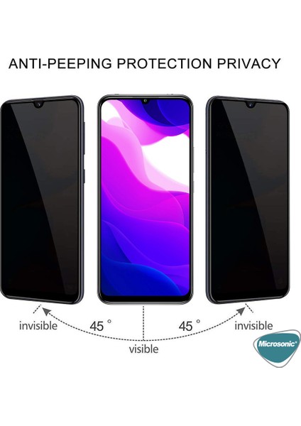 Xiaomi Mi 10 Lite Zoom Privacy 5D Gizlilik Filtreli Cam Ekran Koruyucu Siyah fiyatları