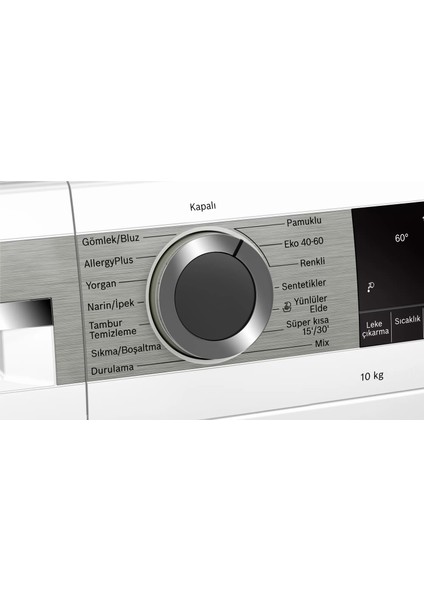 WGA254X0TR 10 kg 1400 Devir Çamaşır Makinesi