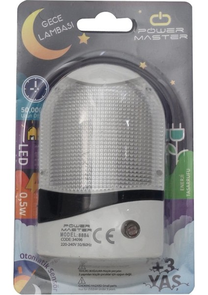 Ledli Fotoselli Sensörlü Gece Lambası 8884 0,5W LD-9011-QL-8884 fiyatları