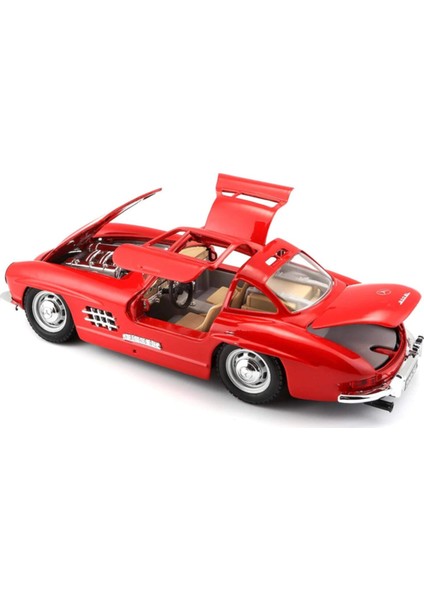 Mercedes 300 Sl 1954 Model Klasik Araba 1/24 Ölçek Kırmızı indirimleri