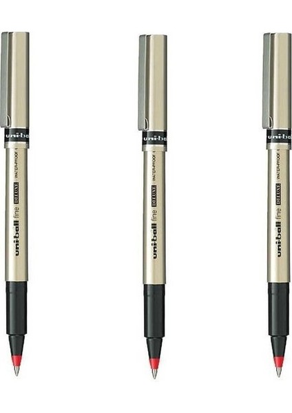 UB-177 Fine Deluxe 0.7 Roller Kalem Kırmızı 3 Adet