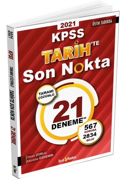 KPSS 2021 Tarih'te Son Nokta Tamamı Çözümlü 21 Deneme