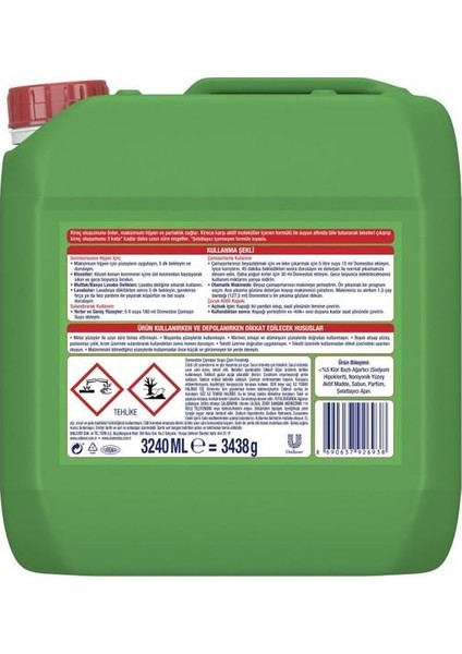 Çamaşır Suyu Çam Ferhalığı 3240 ml fiyatları