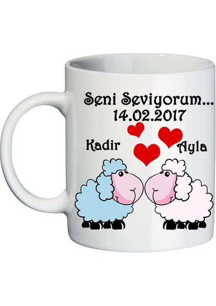 Sevgiliye Aşık Kuzular - Isimli Sevgililer Günü si Seti