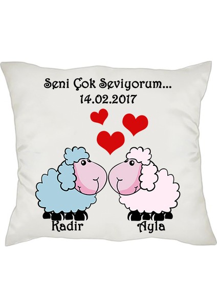 Sevgiliye Aşık Kuzular - Isimli Sevgililer Günü si Seti