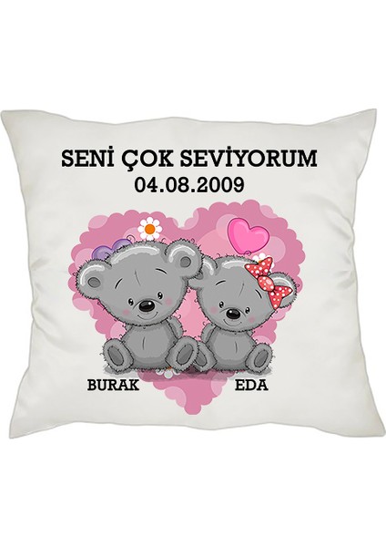 Ayıcıklı Isimli Sevgili Seti - Sevgililer Günü Özel Tasarım