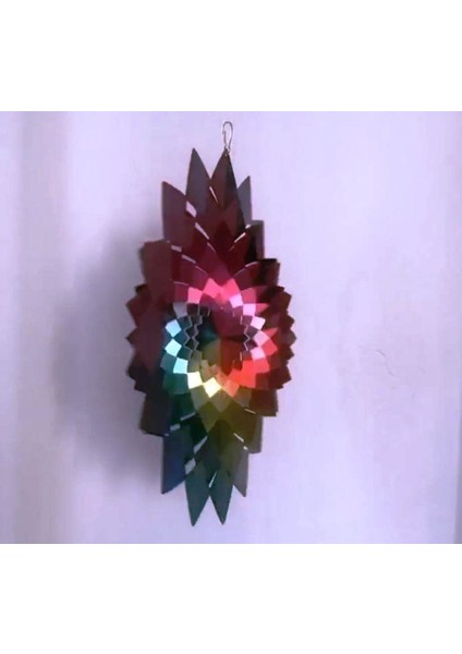 30 cm Iç ve Dış Mekân Için Dekoratif, Işıldayan, Parlak Renkli Rüzgârgülü