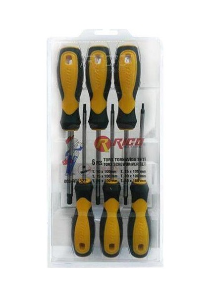 003-RT2522 Torx Tornavida Seti 6 Parça