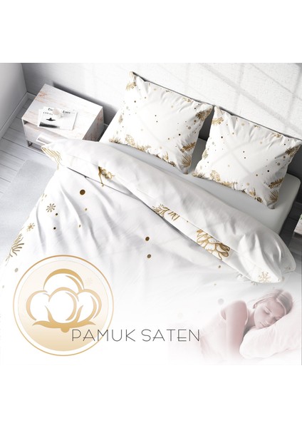 Soft 3D Pamuk Saten Çift Kişilik Nevresim Takımı