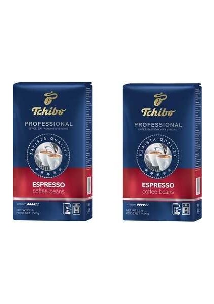 Profesional Espresso Çekirdek Kahve 1 kg + Tchibo Professional Caffe Crema Çekirdek Kahve 1 kg