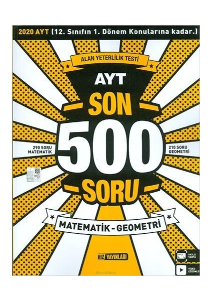 Hız Yayınları AYT Son 500 Soru Matematik - Geometri