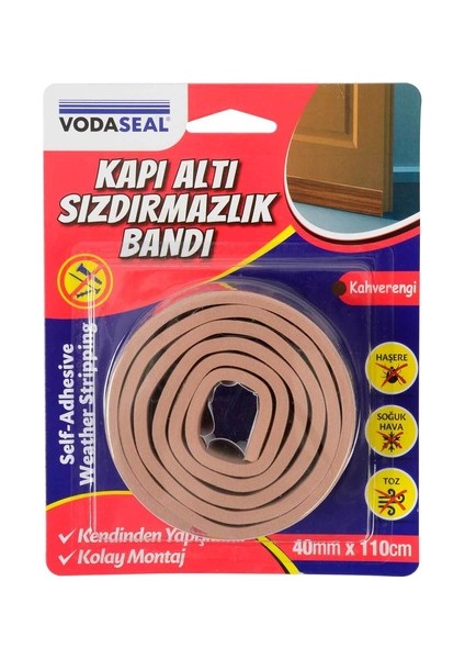 Kapı Altı Sızdırmazlık Bandı Kahve