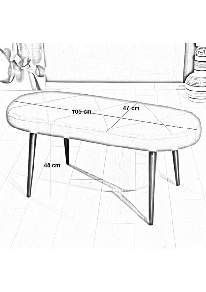 Mymassa Soho Bench Sandalye - 11 Renk - Ahşap Ayak