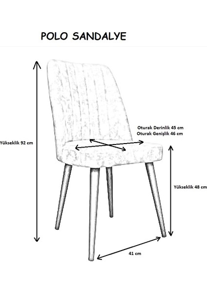 Soho Polo Sandalye - 11 Renk - Ahşap Ayak fiyatları