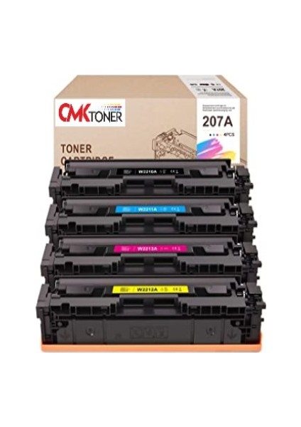 Toner Hp 207A - W2010A-W2011A-W2012A-W2013A Chipsiz Muadil Toner Seti