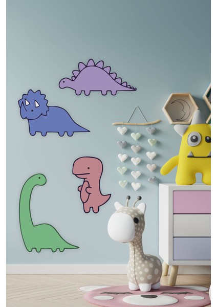 Sevimli Dinazorlar Srticker Seti-Çocuk Bebek Odası Sticker Seti fiyatları