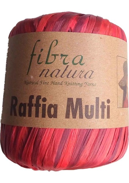 Rafya Ebruli Kırmızı