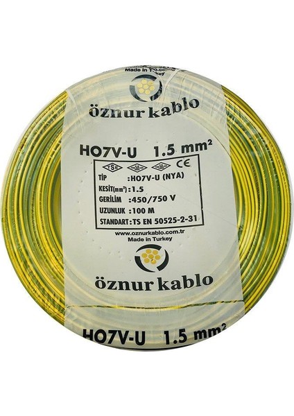 1,5mm2 Nya Kablo (100 Metre)