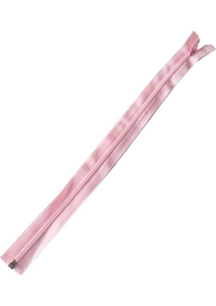 Angel Çanta Akssesuar Açık Pembe Renk Plastik Diş Fermuar 40 cm