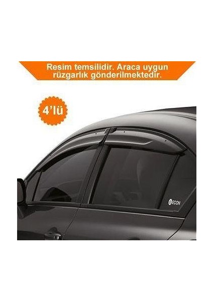 Honda Civic 1996-2001 Araca Özel Mugen Cam Rüzgarlıgı 4'lü Set