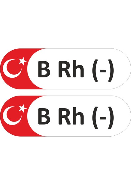Kan Grubu Sticker 2 Adet - B Rh (-)
