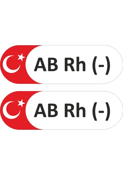 Kan Grubu Sticker 2 Adet - Ab Rh (-)