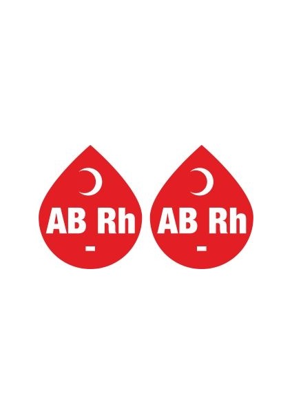 Kan Grubu Sticker 2 Adet - Ab Rh (-)