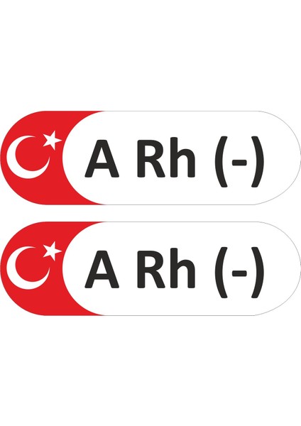 Kan Grubu Sticker 2 Adet - A Rh (-)
